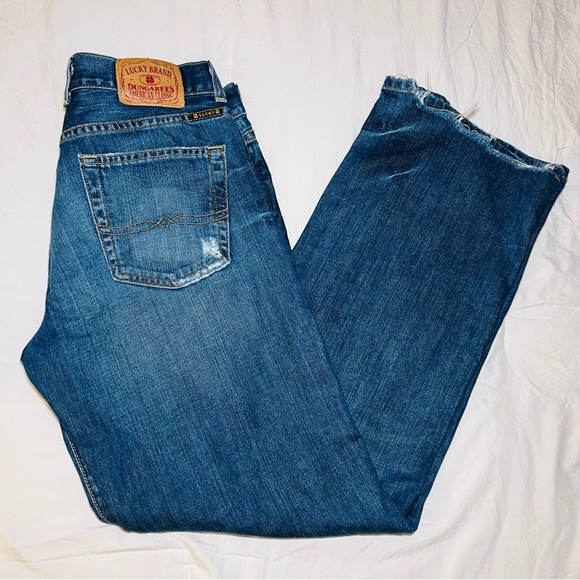 Lucky Brand Straight Leg Distressed Jeans Women’s Size 10/30 - Picture 2 of 7